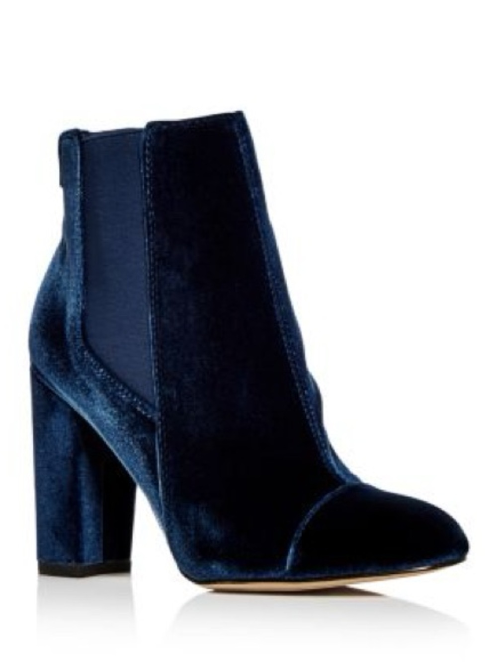 Sam Edelman "Case" Velvet Booties Dark Blue 8